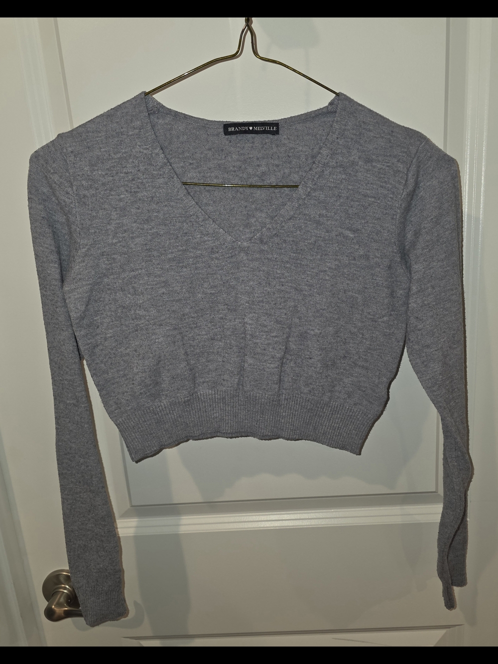 Brandy Melville cropped V-neck sweater